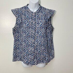 Judith & Charles Sleeveless Floral Blouse With Liberty London Ditsy Daisy Size 1